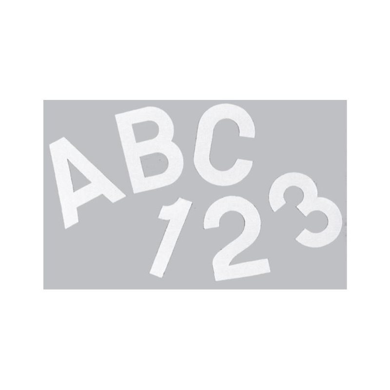 Bernard Style Individual White Letters & Numbers