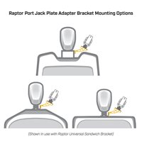 MINN KOTA RAPTOR PORT SIDE 6in BLACK JACK PLATE BRACKET