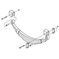 ROCKWELL AMERICAN 4103 HANGER KIT FOR SINGLE AXLE DUAL EYE SLIPPER SPRING 