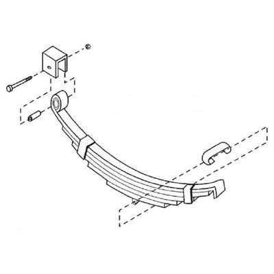 ROCKWELL AMERICAN 4104 HANGER KIT FOR SINGLE AXLE SLIPPER SPRING 