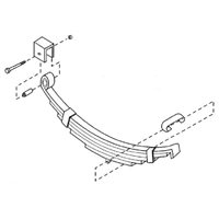 ROCKWELL AMERICAN 4104 HANGER KIT FOR SINGLE AXLE SLIPPER SPRING 
