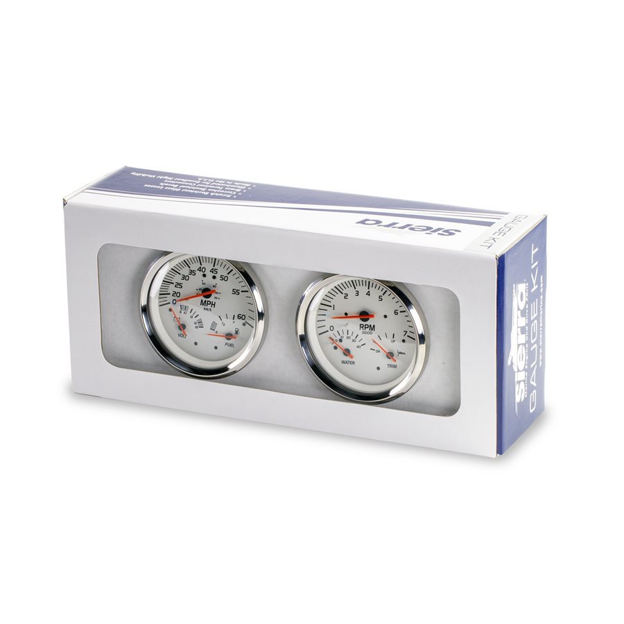 SIERRA 21010P WHITE SERIES 5" MULTIFUNCTION GAUGE KIT FITS EVINRUDE