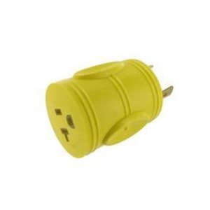 XTREME 30 AMP LOCKING MALE TO 15 / 125 AMP 125 VOLT STRAIGHT FEMALE PLUG ADAPTOR 