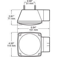 ANDERSON E452L LEFT SIDE TRAILER TAIL LIGHT - OVER 80in TRAILERS