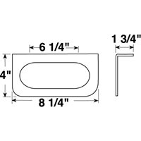 ANDERSON 421-09 OVAL TAIL LIGHT MOUNTING BRACKET