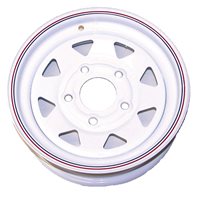 TREDIT TIRE & WHEEL 13 INCH 5 HOLE WHITE SPOKED WHEEL