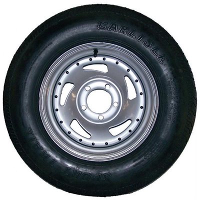TREDIT TIRE & WHEEL ST205 / 75D14C TIRE ON 5 HOLE PAINTED DIRECTIONAL WHEEL