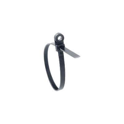 DEKA 05765 7 INCH BLACK CABLE TIE WITH SCREW MOUNT (100 PACK)